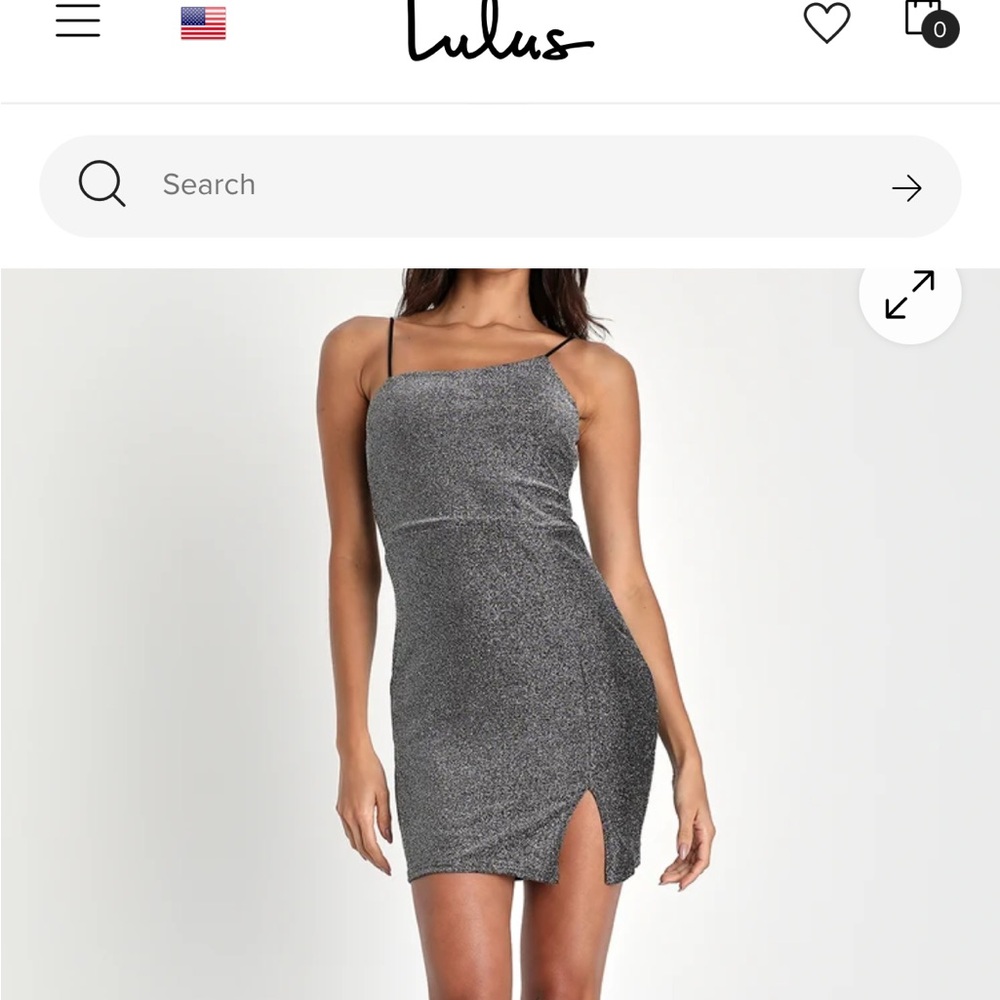 Lulu's Silver Glitter Dress